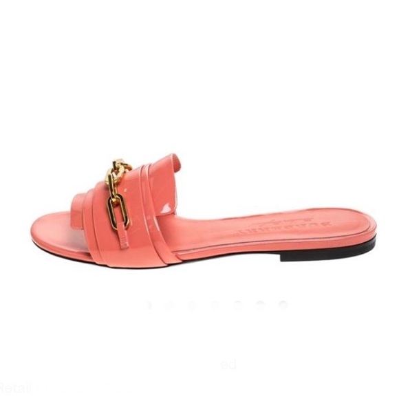 Burberry | ‘Coleford’ Patent Leather Flat Slides - Picture 6 of 16